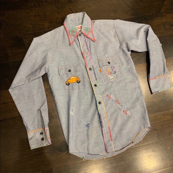 Levi's Tops - Vintage Orange Tab Levi’s Custom Button Down